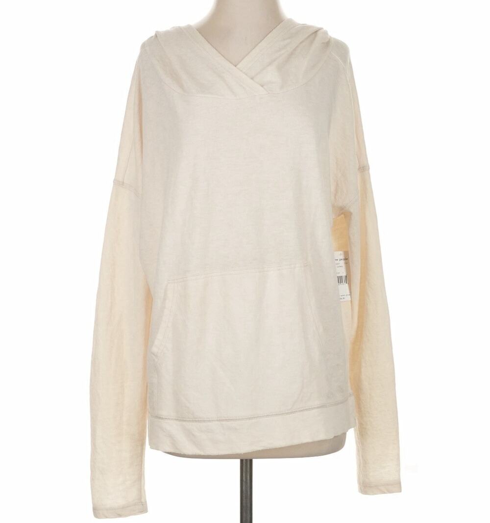 Free People NWT $98 We the Free Oatmeal Hoodie Pullover Oversized Small fits M/L